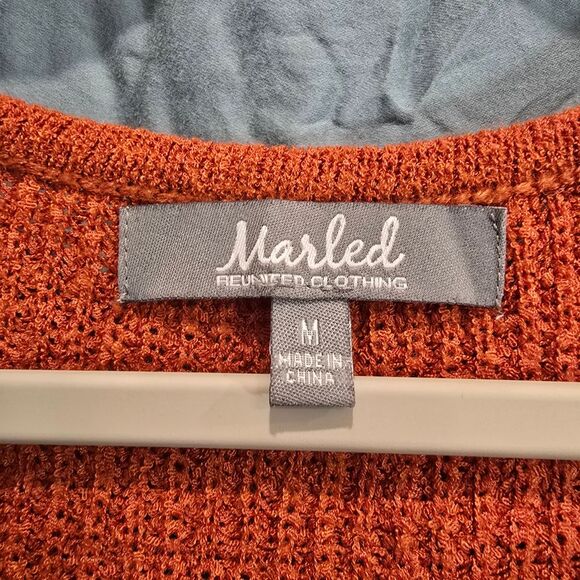 Marled Orange Knit Tank Top - Picture 5 of 5